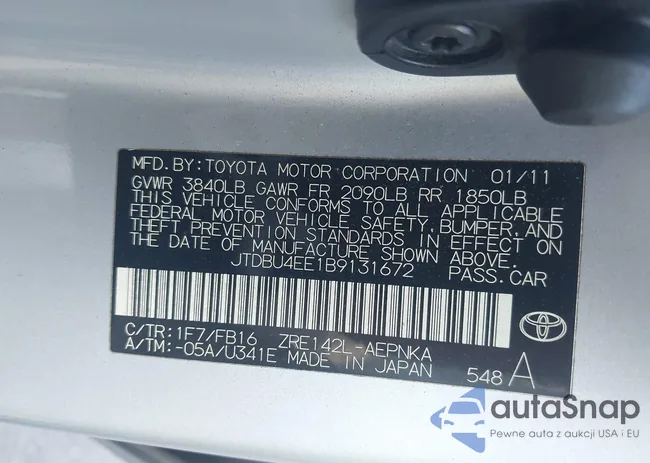 JTDBU4EE1B9131672: 42623535