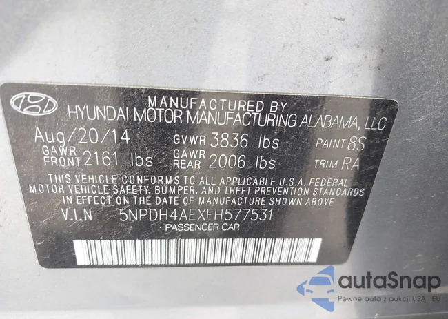 5NPDH4AEXFH577531: 42623543