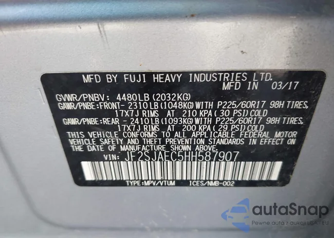 JF2SJAEC5HH587907: 42623636