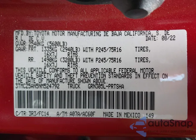 3TMCZ5AN5NM524792: 42623743