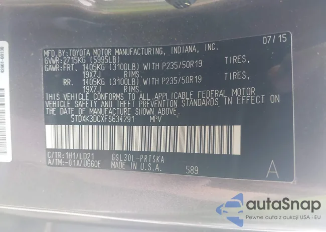 5TDXK3DCXFS634291: 42623765