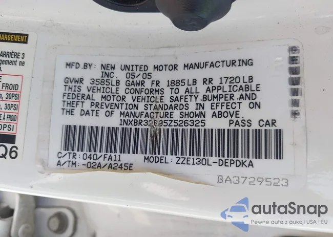 1NXBR32E95Z526325: 42623857