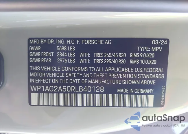 WP1AG2A50RLB40128: 42623875