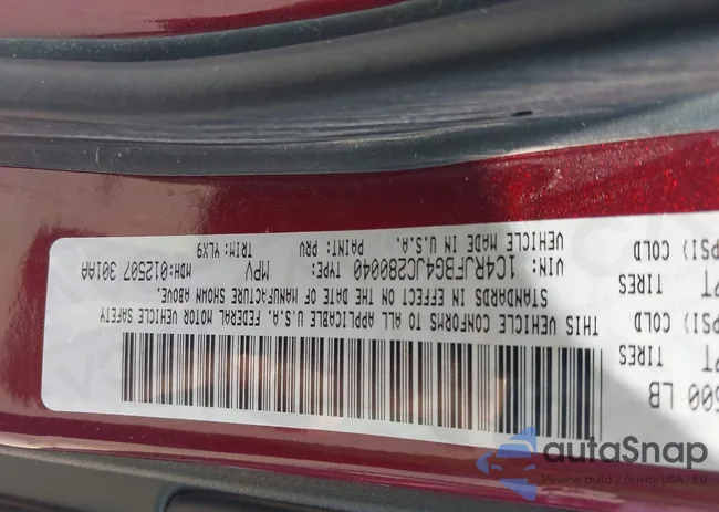 1C4RJFBG4JC280040: 42623932