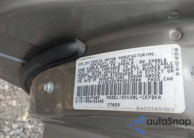 4T1BG22K9YU642800: 42623938