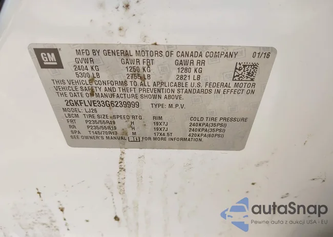 2GKFLVE33G6239999: 42622971