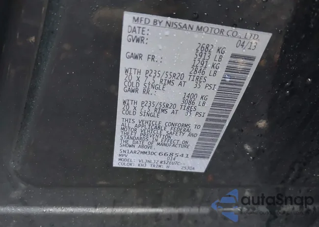 5N1AR2MM3DC668541: 42623077