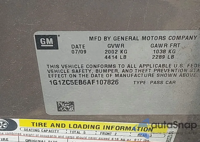 1G1ZC5EB6AF107826: 42623084