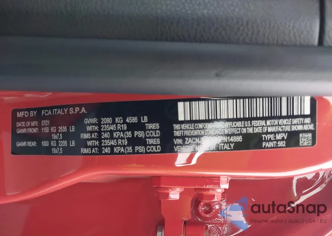 ZACNJDBB9MPN14886: 42623085