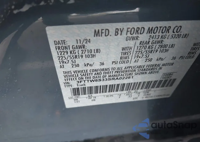 3FTTW8S33SRA02281: 42623099