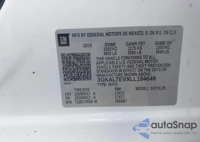 3GKALTEVXLL184649: 42623157