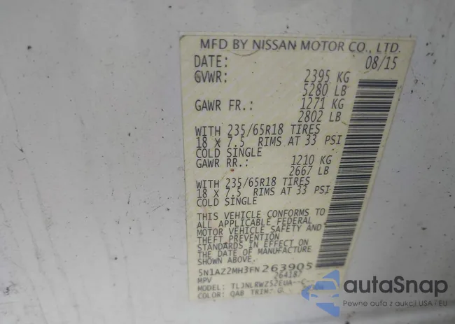 5N1AZ2MH3FN263905: 42623217