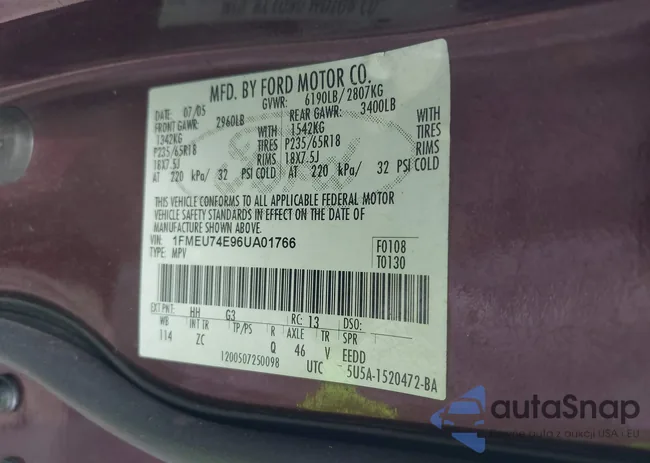 1FMEU74E96UA01766: 42624663