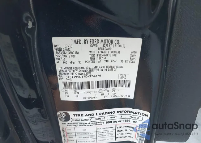 1FTFW1CT7DKF54179: 42624731