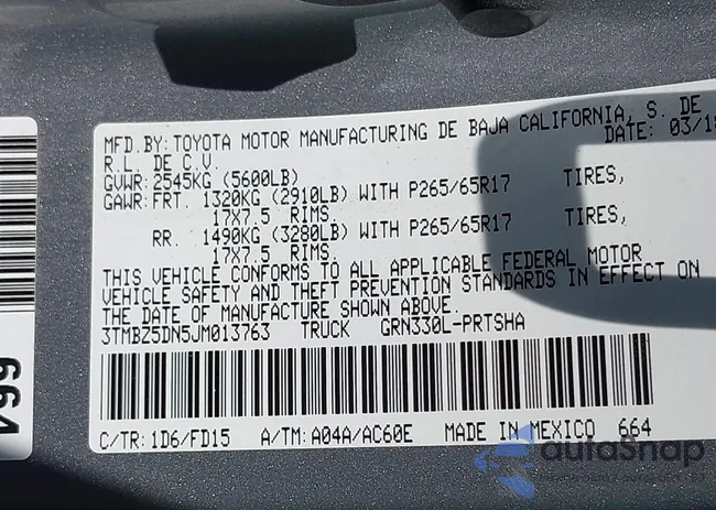 3TMBZ5DN5JM013763: 42624769