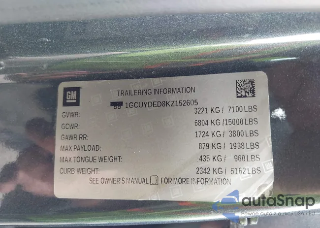 1GCUYDED8KZ152605: 42623988