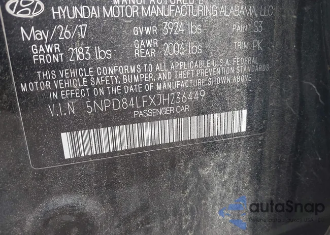 5NPD84LFXJH236449: 42624184