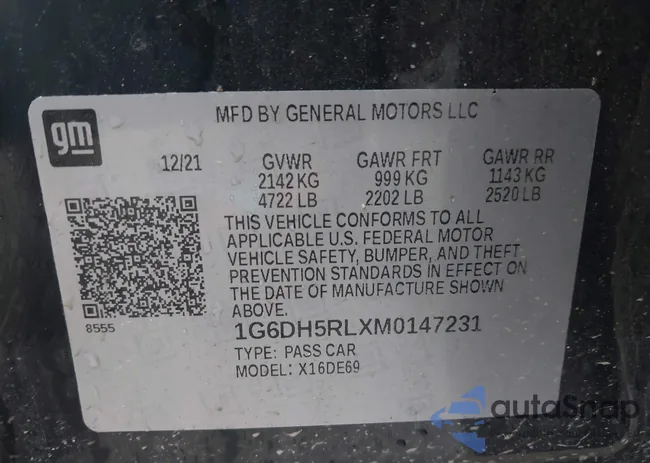 1G6DH5RLXM0147231: 42624241