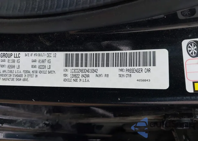 1C3CDZAB3DN616942: 42625472