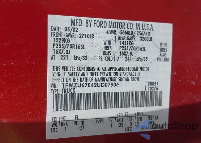 1FMZU67E42UD07906: 42625477