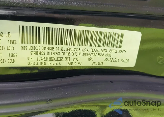 1C4RJFBGXJC321951: 42625579