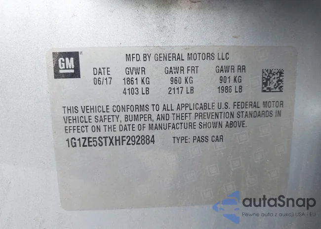 1G1ZE5STXHF292884: 42625598