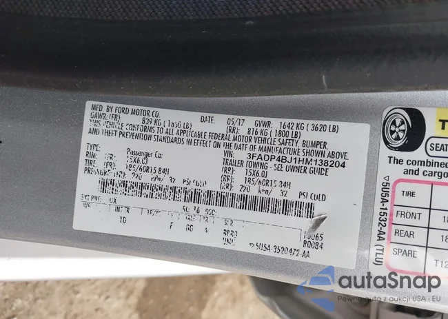 3FADP4BJ1HM138204: 42625608