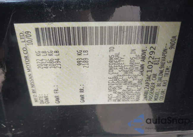 1N4BL2AP3AC102292: 42625732