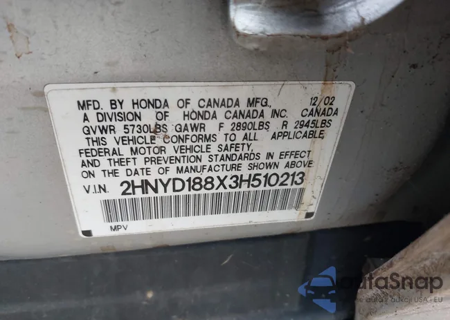 2HNYD188X3H510213: 42625767