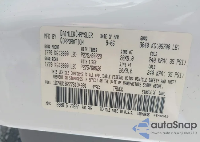 1D7HU18277S134091: 42625853