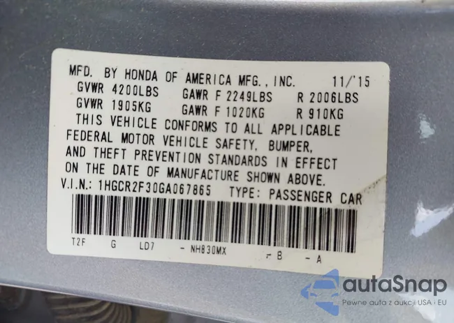 1HGCR2F30GA067865: 42624976