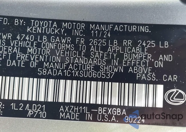 58ADA1C1XSU060537: 42625185