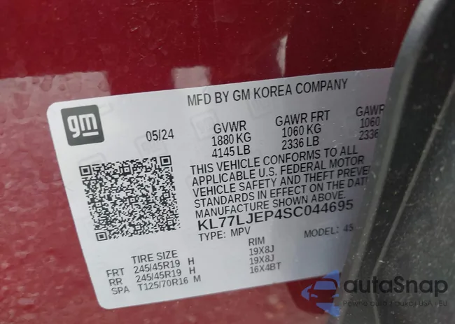 KL77LJEP4SC044695: 42626572