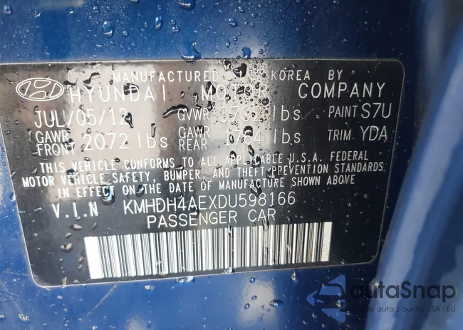 KMHDH4AEXDU598166: 42626645