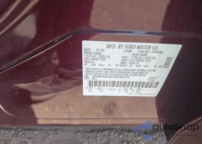 2FMPK4K94LBA98153: 42626719