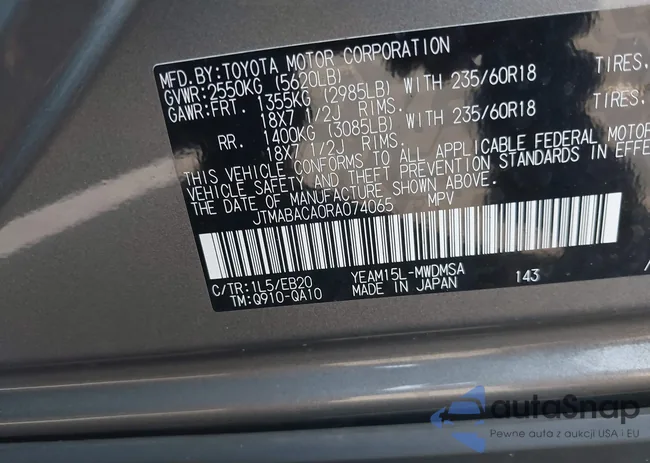 JTMABACA0RA074065: 42626750