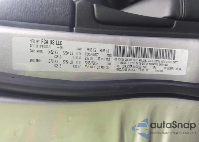 1C4RJFAG5JC458586: 42626822