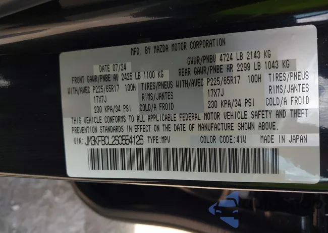 JM3KFBCL2S0554126: 42626918