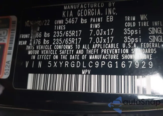 5XYRGDLC9PG167929: 42626028