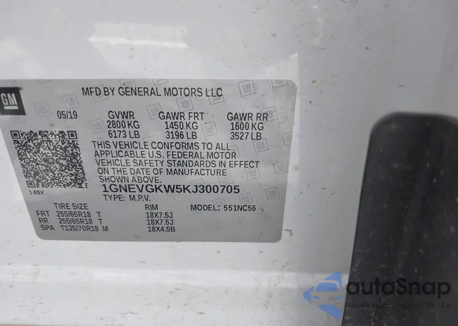 1GNEVGKW5KJ300705: 42626108