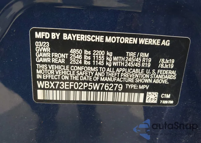 WBX73EF02P5W76279: 42626325