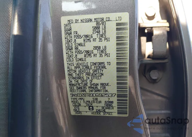 5N1ED28T03C692537: 42627482