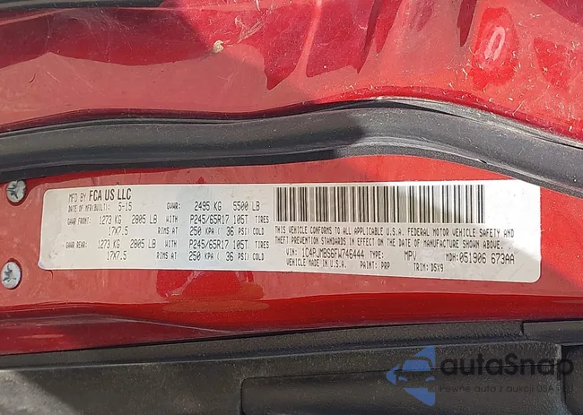 1C4PJMBS6FW746444: 42627670