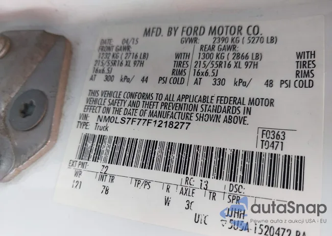 NM0LS7F77F1218277: 42627721