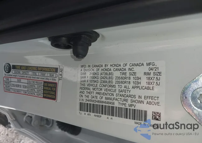 2HKRW2H89MH648456: 42627767