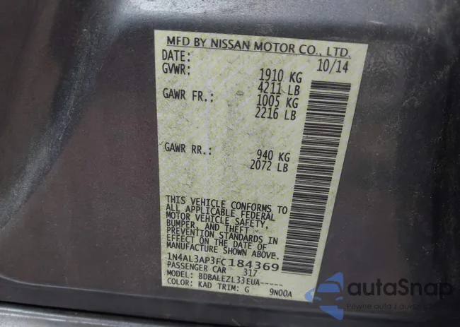 1N4AL3AP3FC184369: 42627768