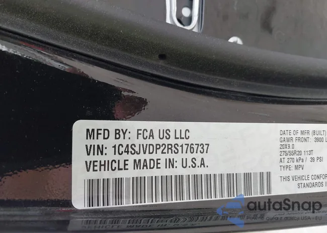 1C4SJVDP2RS176737: 42627938