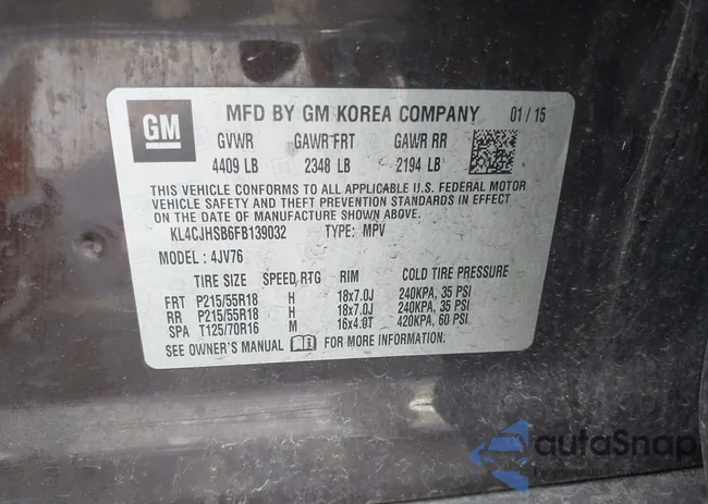 KL4CJHSB6FB139032: 42627113