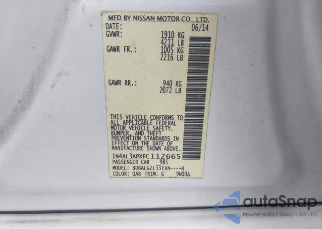 1N4AL3APXFC112665: 42627117