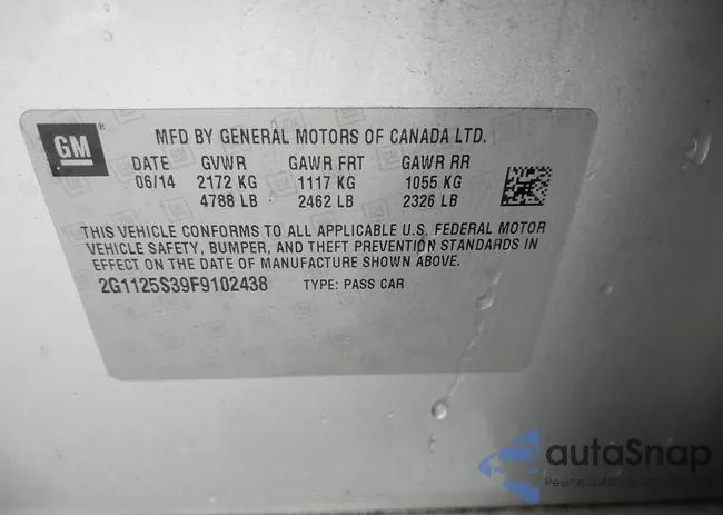 2G1125S39F9102438: 42627326